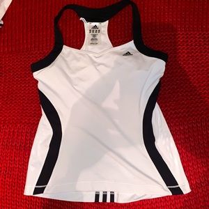 Adidas White Tank Top with Built in Bra, Size UK 10/ USA S, Used